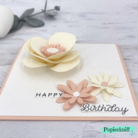 Geburtstagskarte Papierblumen